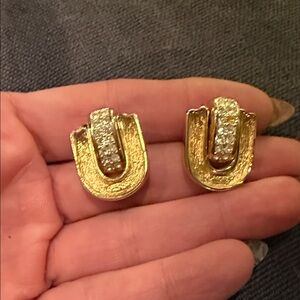Vintage Gold and Silver Clip-On Earrings